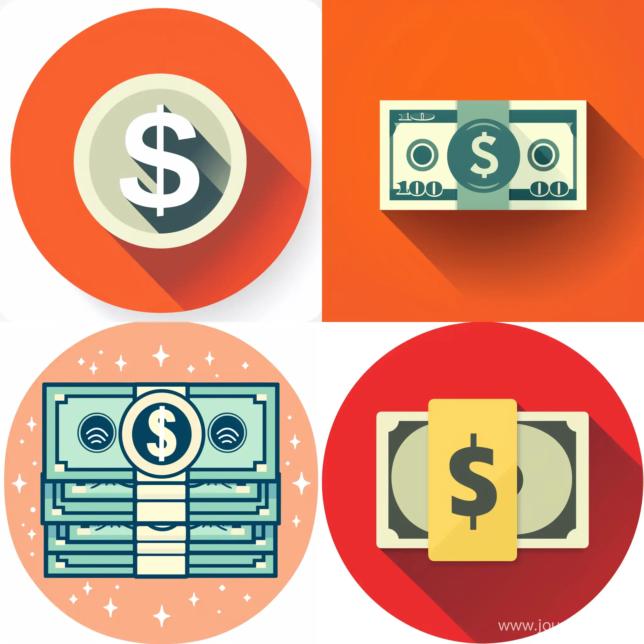 Dollar-Sign-Sales-Icon-on-Vibrant-Background