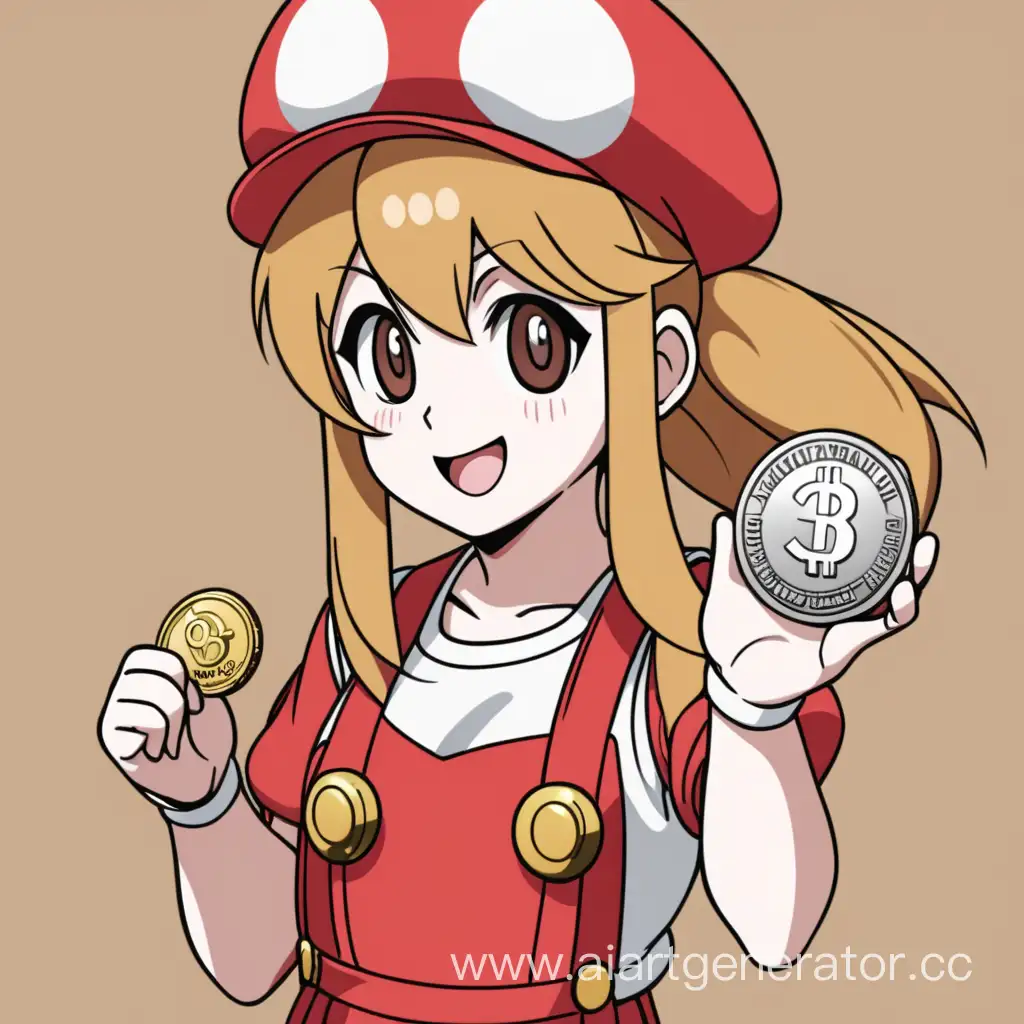 anime mario
 girl with coin