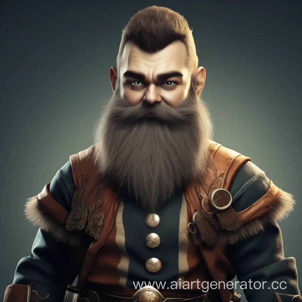 Stylish-Dwarf-with-a-Trendy-Beard-and-Fringe-Hairstyle