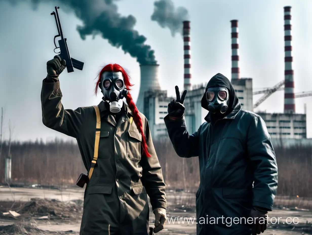 Chernobyl-Stalker-and-Gas-Mask-Figure-with-Rifles