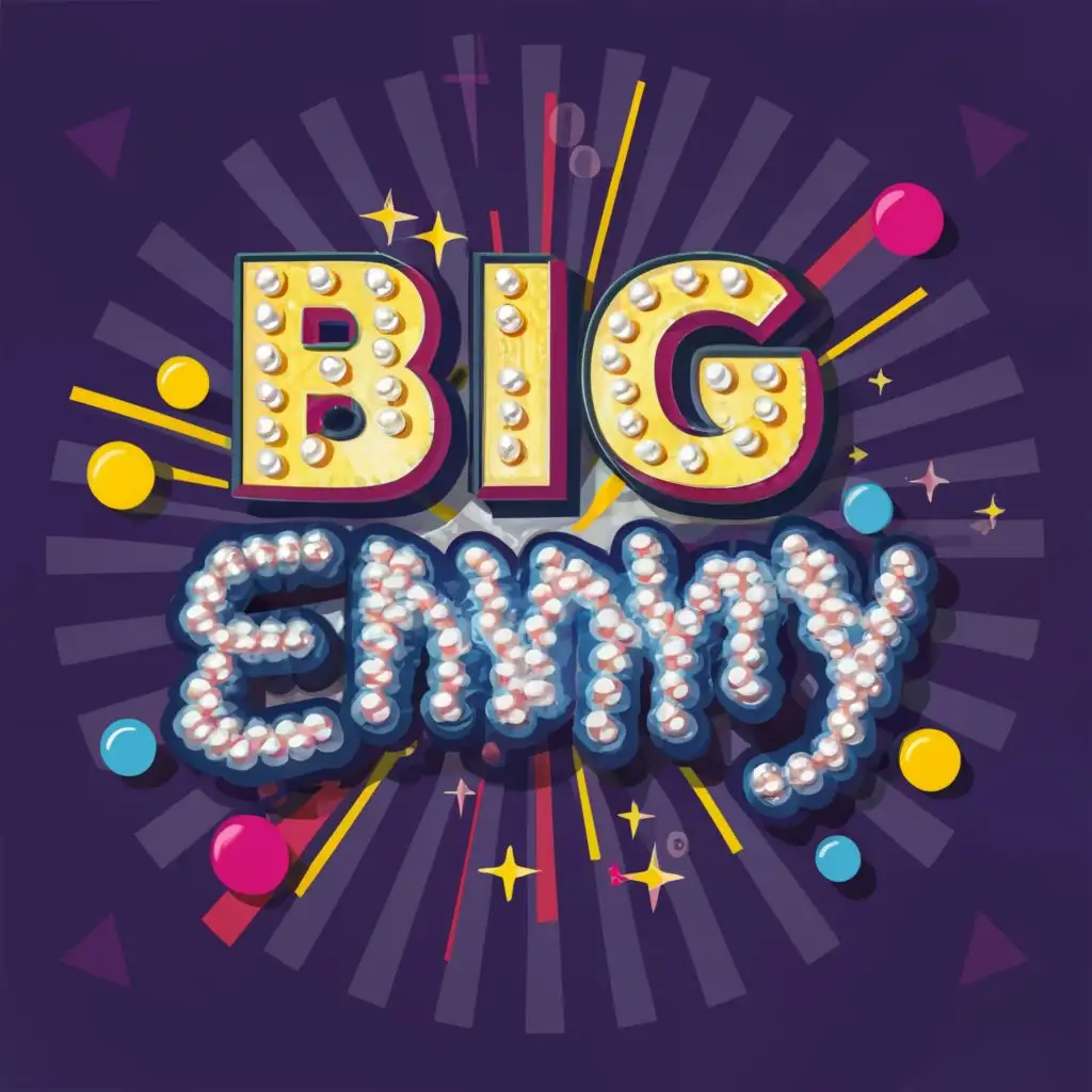 LOGO-Design-For-Big-Emmy-Vibrant-Pearls-Background-with-Typography-for-Finance-Industry