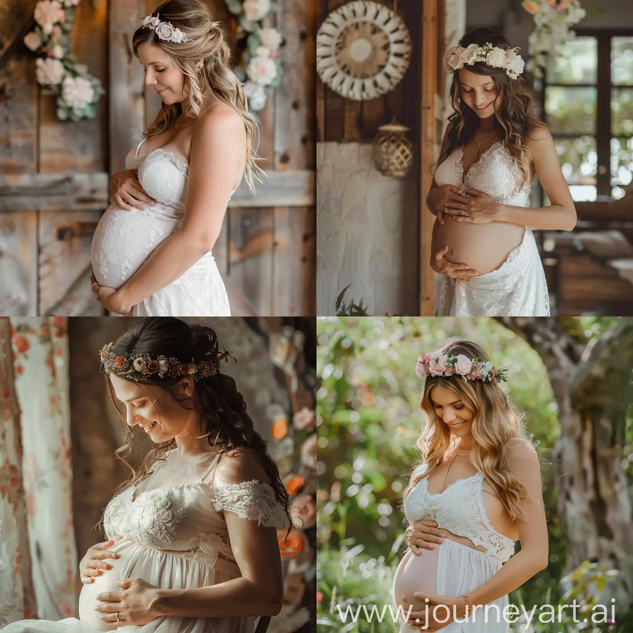 A very pregnant bride