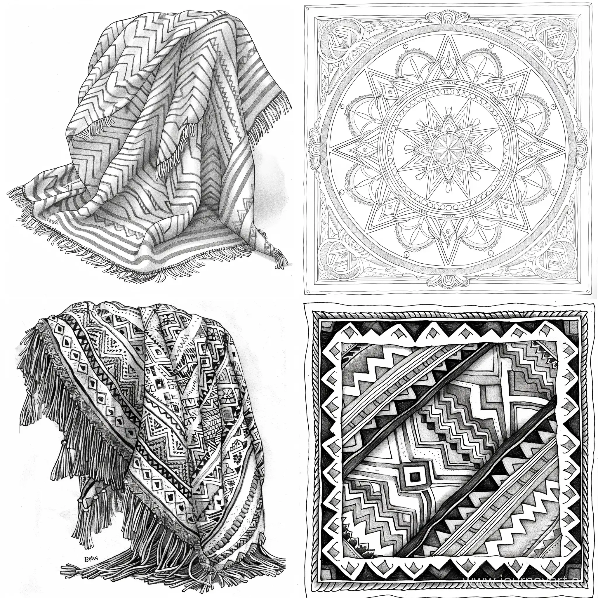 Monochrome-Blanket-Illustration-in-Black-White-and-Gray