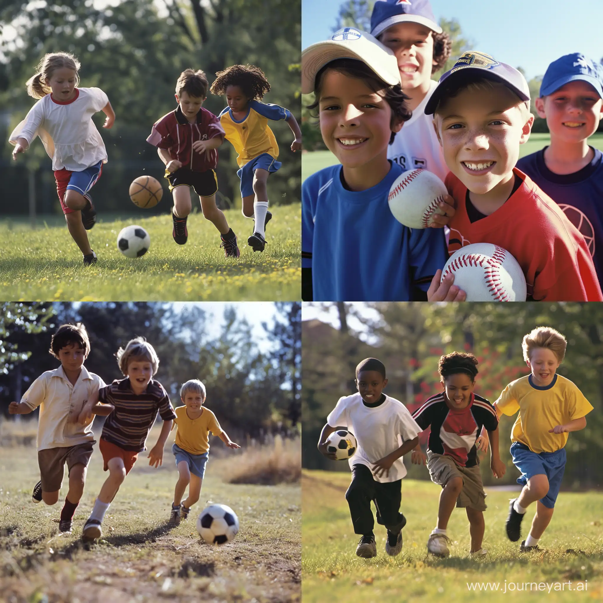 Childhood-Team-Sports-Active-Children-Playing-Together
