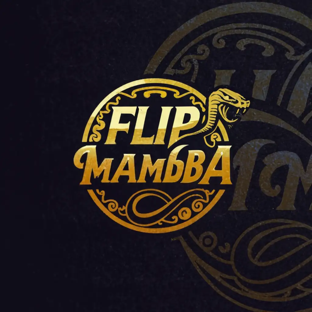a logo design,with the text "flip mamba", main symbol:coin,complex,be used in Entertainment industry,clear background