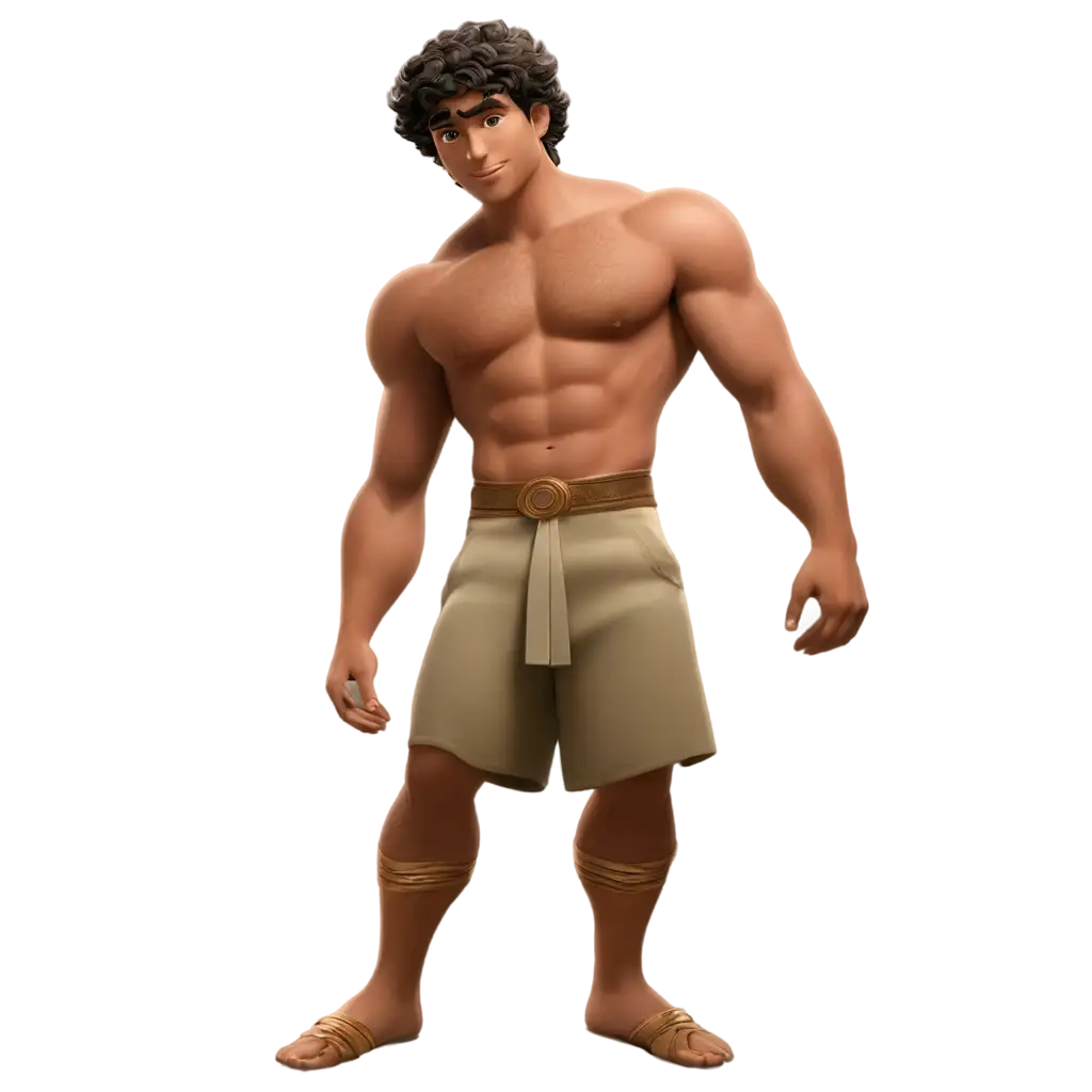 Titán de la mitología griega llamado Epimeteo, joven adulto, en  3d estilo Disney PIxar