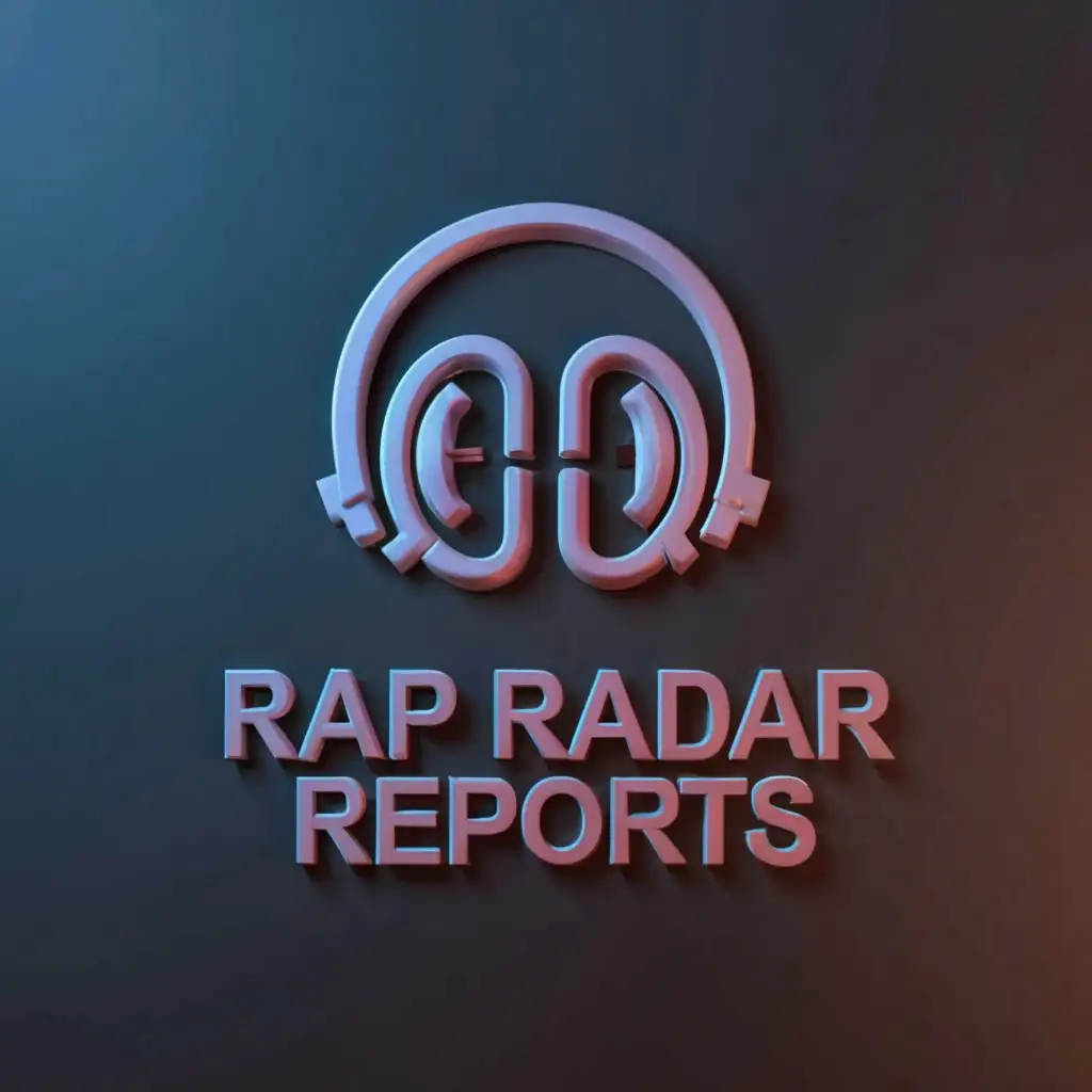 a logo design,with the text "Rap Radar Reports", main symbol:Hip Hop, Rap, Radar, Reports, high definition, 3D, 4K,complex,clear background