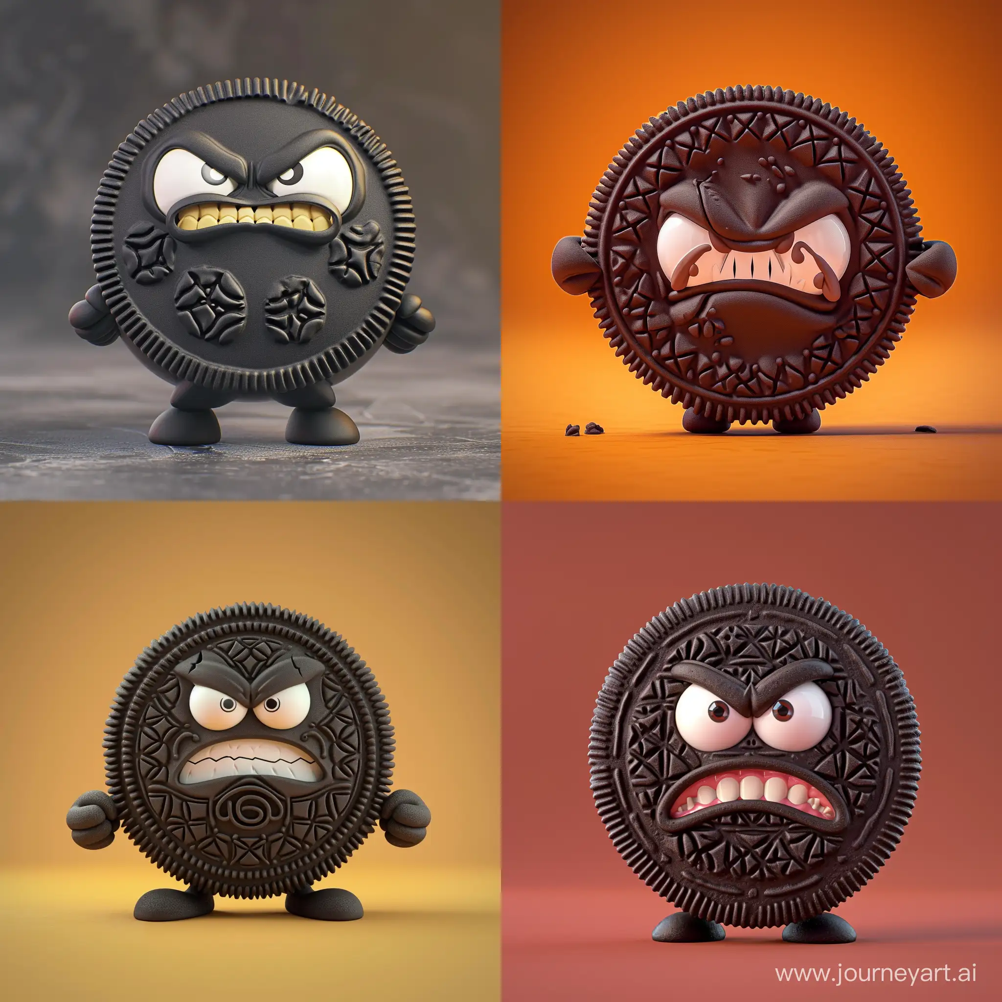 angry  Oreo character