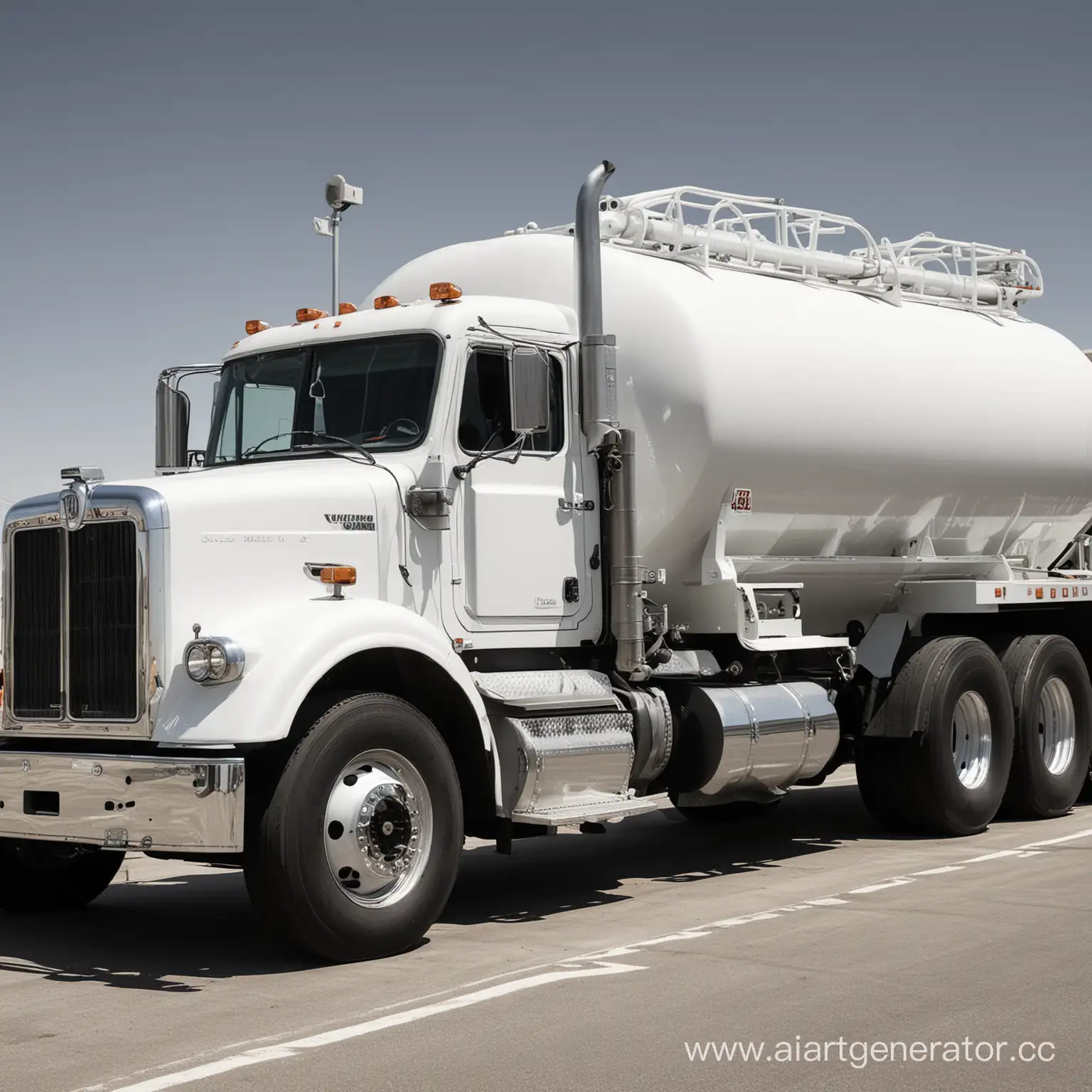 Vintage-White-Gasoline-Truck-Parked-in-Rural-Setting