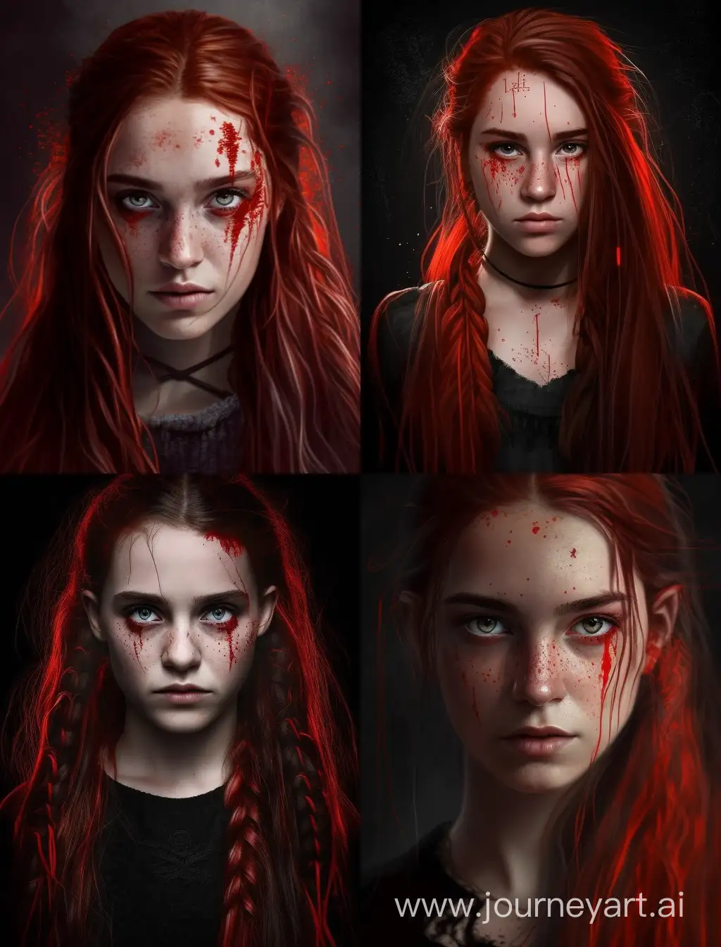 Mysterious-RedHaired-Teen-with-BloodStained-Gaze