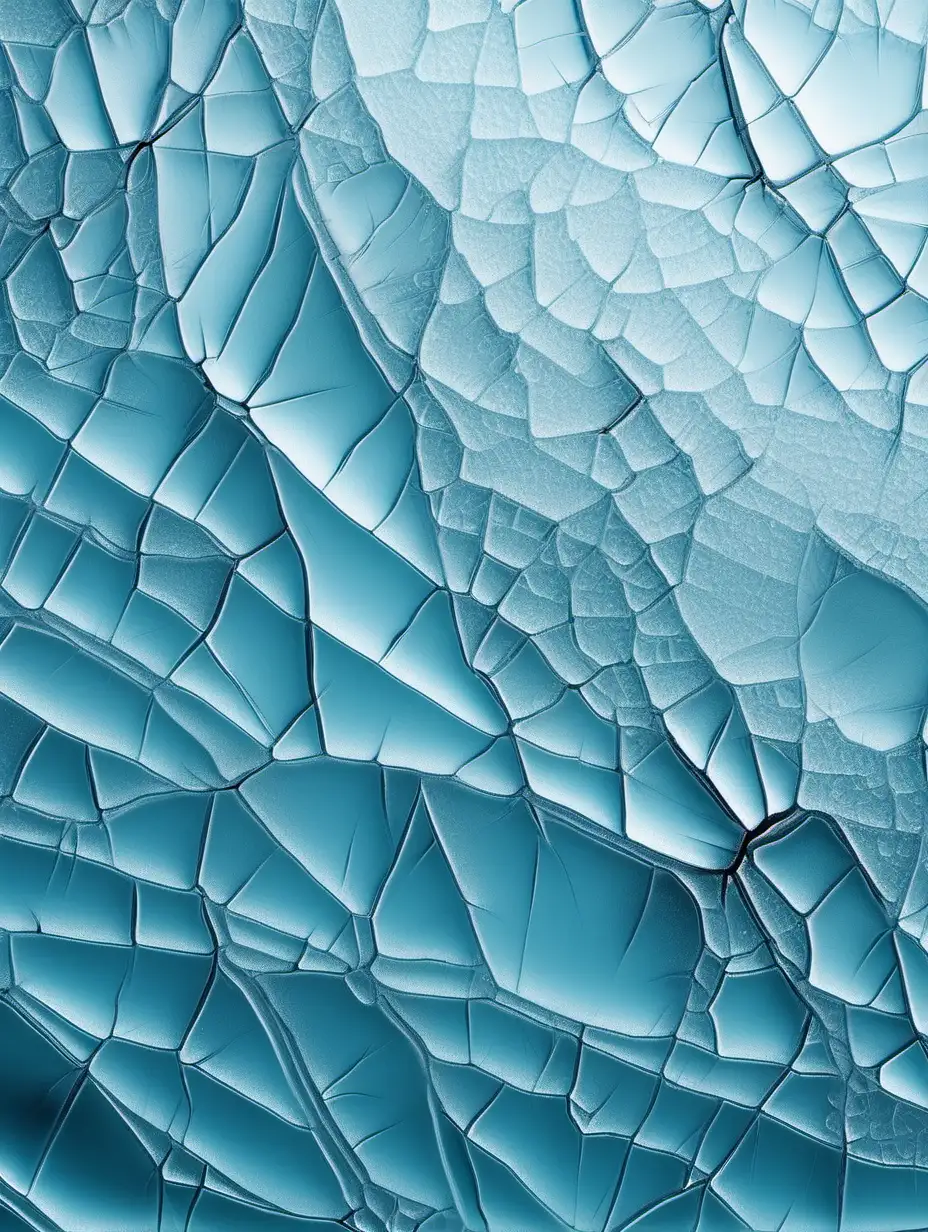 Ethereal Cracked Light Blue Ice Abstract Art