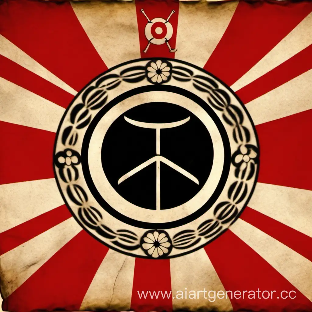 Hippie-Sign-on-Japanese-Empire-Flag-Peaceful-Protest-and-Cultural-Fusion