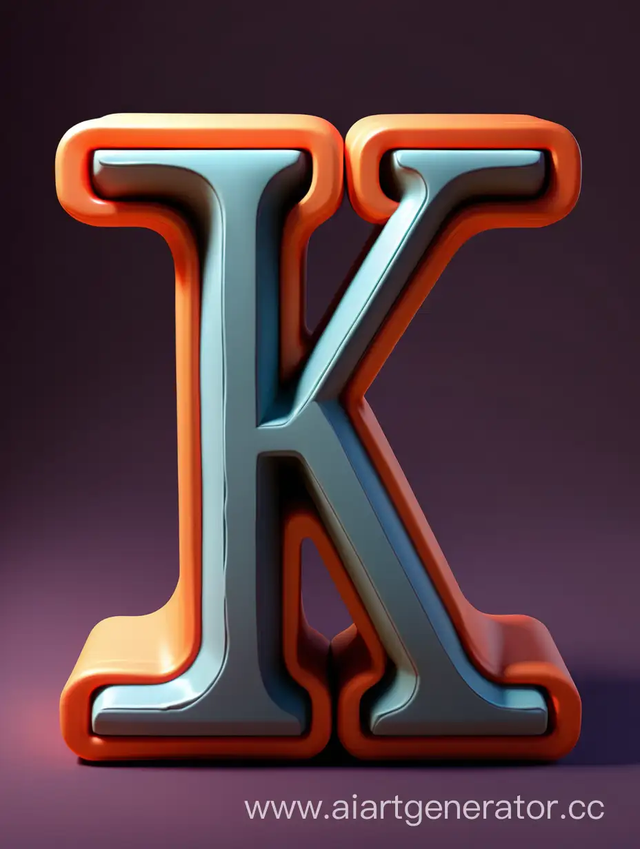 Artistic-Representation-of-the-Letter-K-in-Vibrant-Colors
