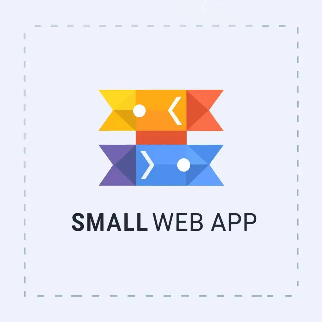 a logo design,with the text "small web app", main symbol:arrows,Moderate,be used in Internet industry,clear background