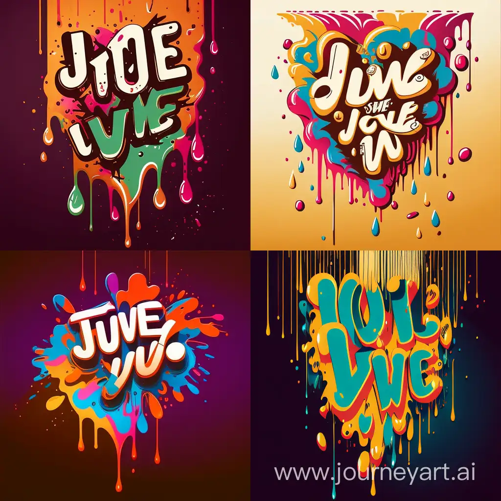 Humorous-Graffiti-Just-Love-Me-in-Vibrant-8K-Colors-with-Dripping-Spark-Elements