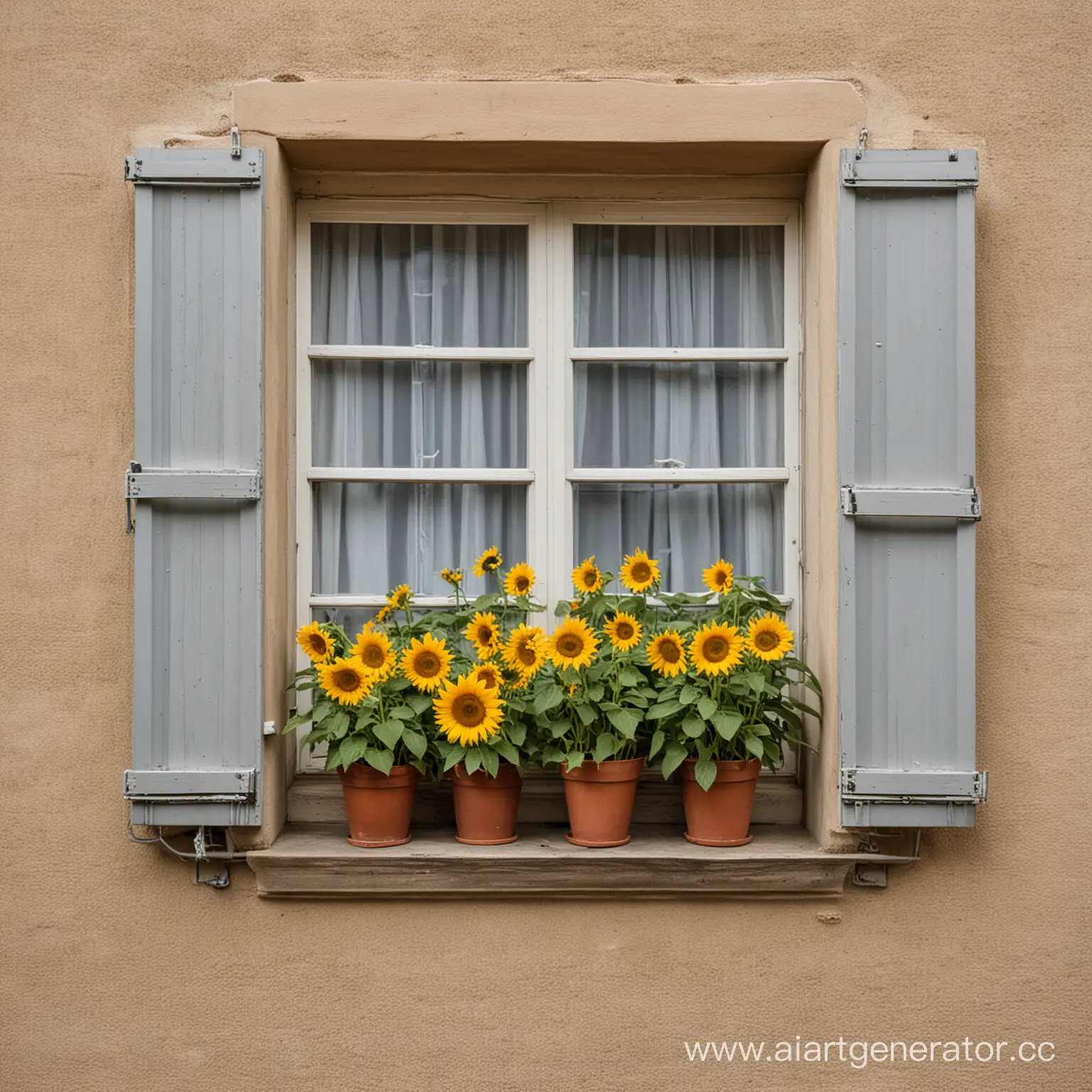 Sunflower-View-from-Cozy-Small-Town-Apartment-Window