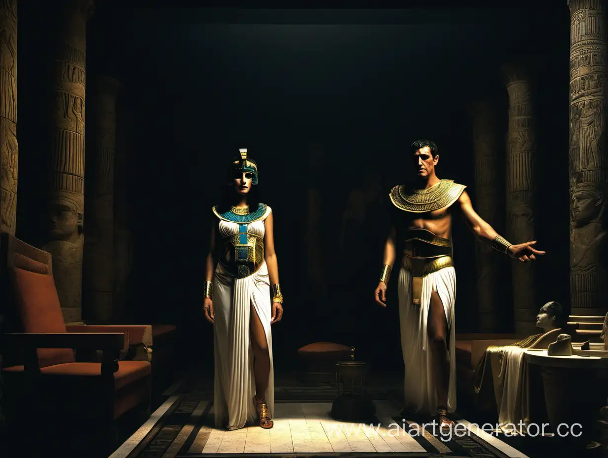 Cleopatra-and-Caesar-in-a-Mysterious-Chamber