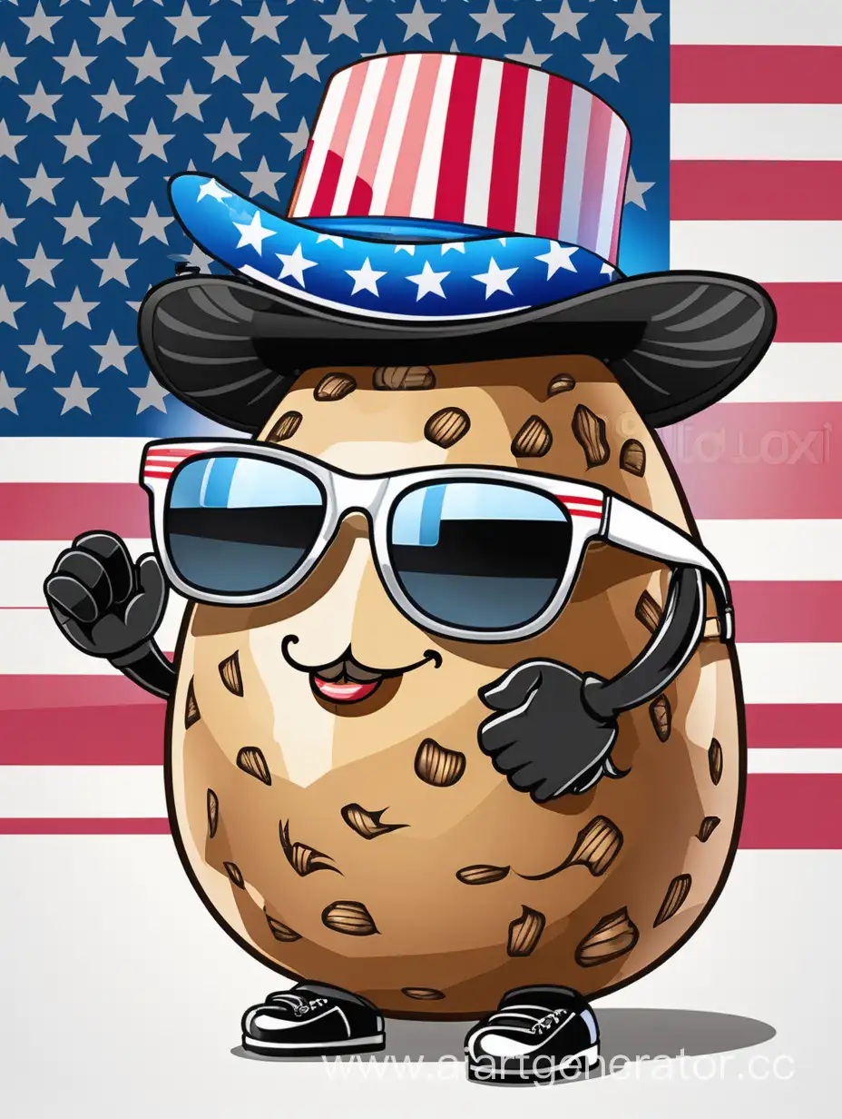 Cool-Disco-Potato-Poses-with-American-Flag-in-Stylish-USA-Theme