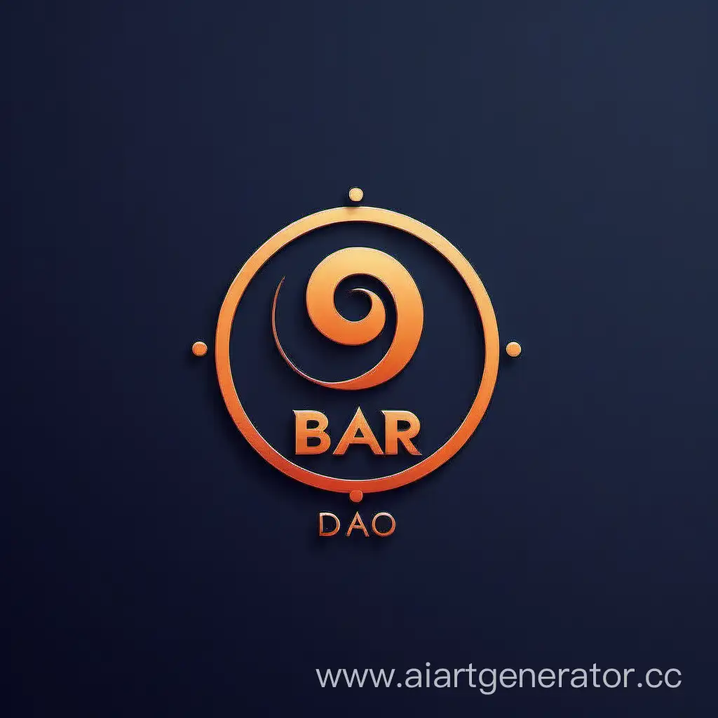 логотип для IT компании с названием Bar9Dao