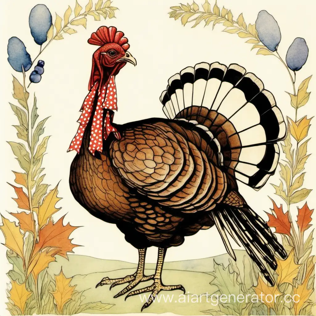 Whimsical-Turkey-Gathering-in-the-Style-of-Beatrix-Potter-Illustrations