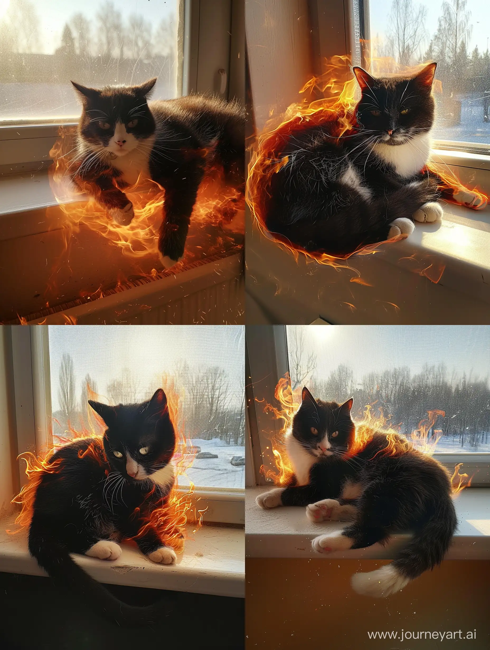 Vibrant-Fiery-Cat-Artwork