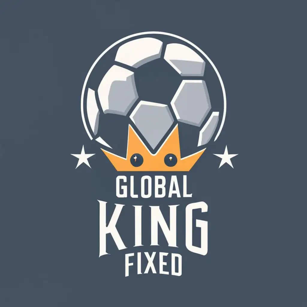 logo, a soccer, with the text "Global King Fixed", typography, be used in Sports Fitness industry