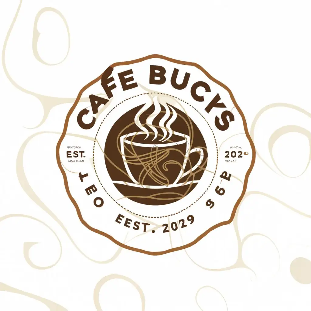 LOGO-Design-for-Cafe-Bucks-Bold-Typography-and-Central-Coffee-Bean-Emblem-on-a-Minimalist-Background