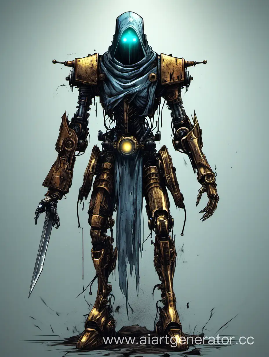 Cyberpunk-Robot-Ghost-in-Dark-Souls-Style