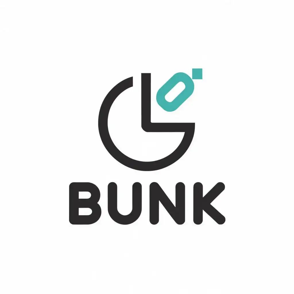 a logo design,with the text "bunk", main symbol:Simple Clock,Moderate,be used in Technology industry,clear background