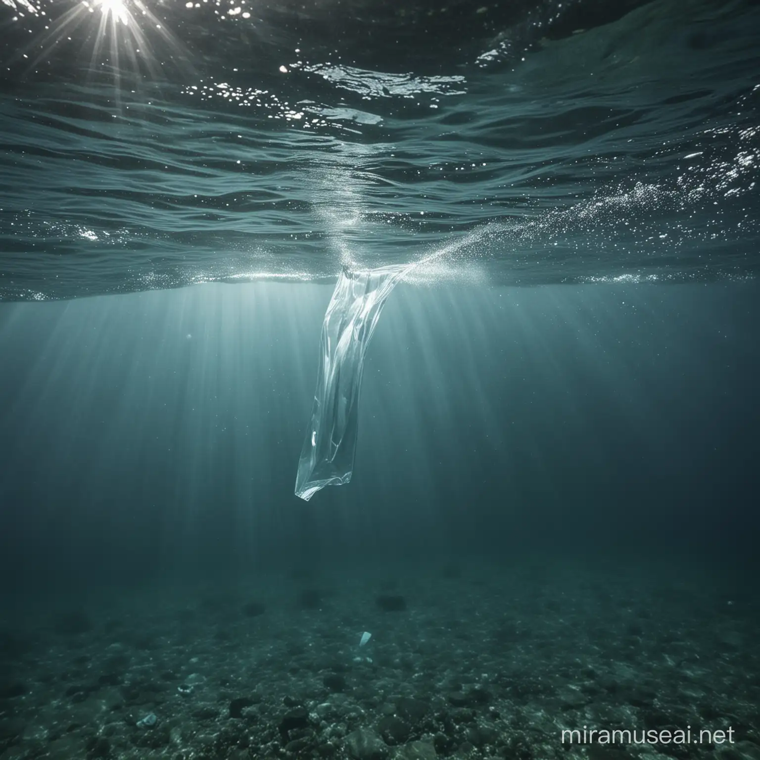 plastic under water