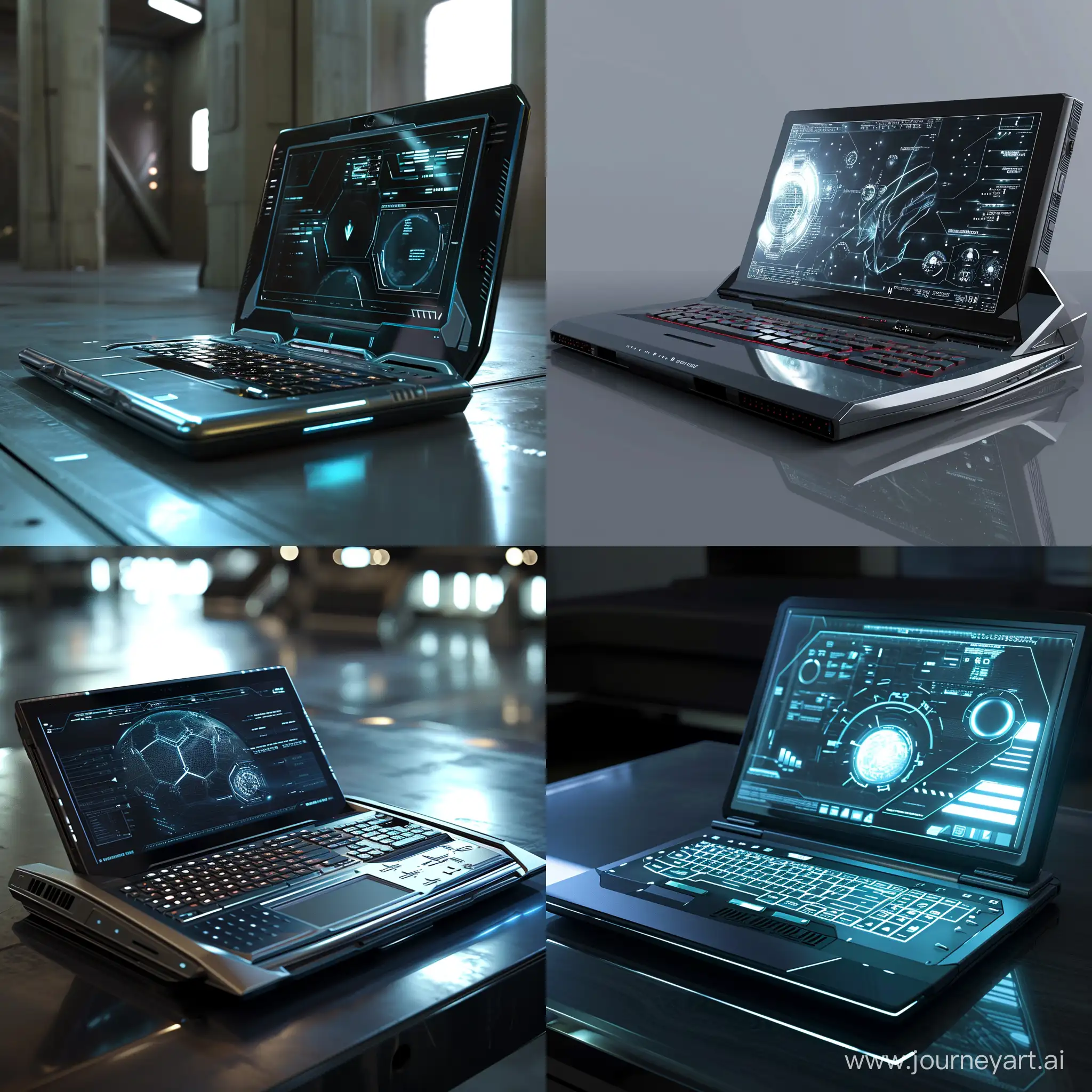 Futuristic-SciFi-Laptop-with-Holographic-Display-Technology