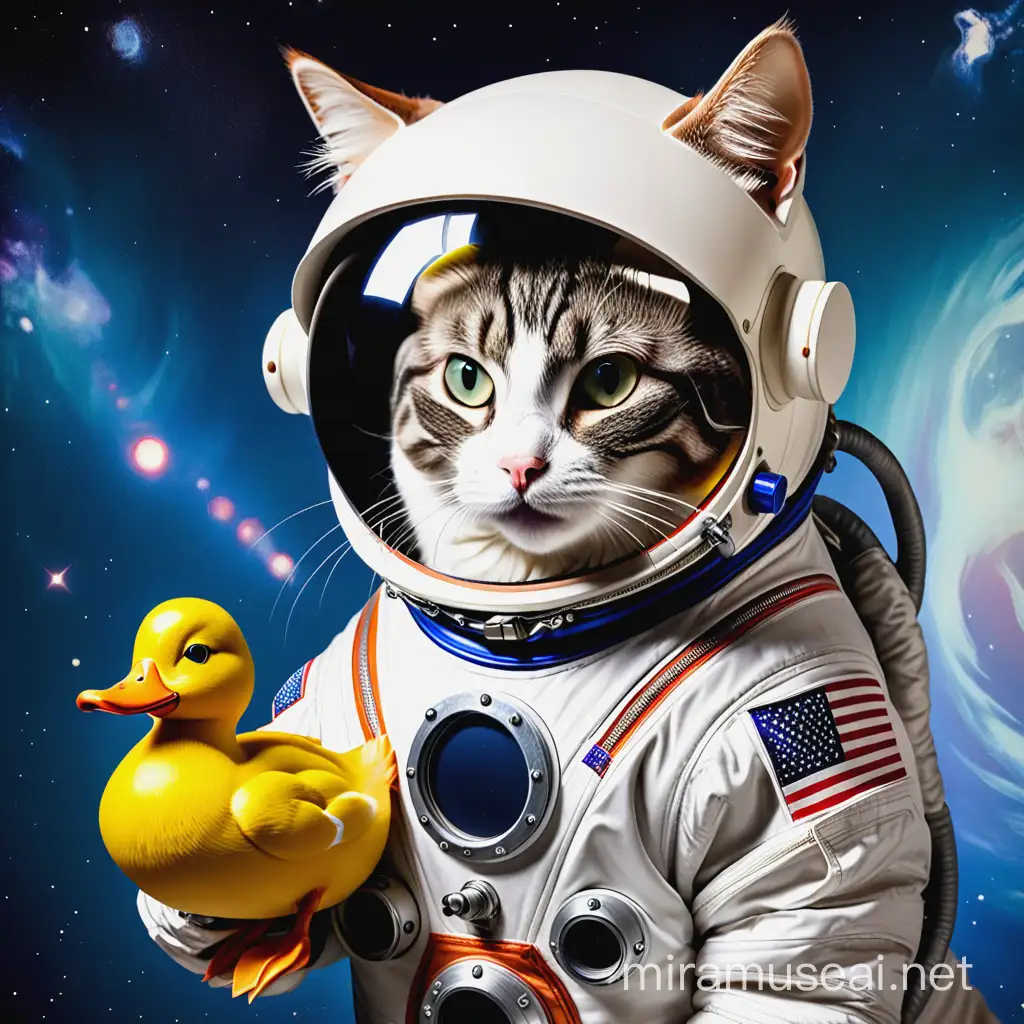 FelineDuck Hybrid in Astronaut Gear