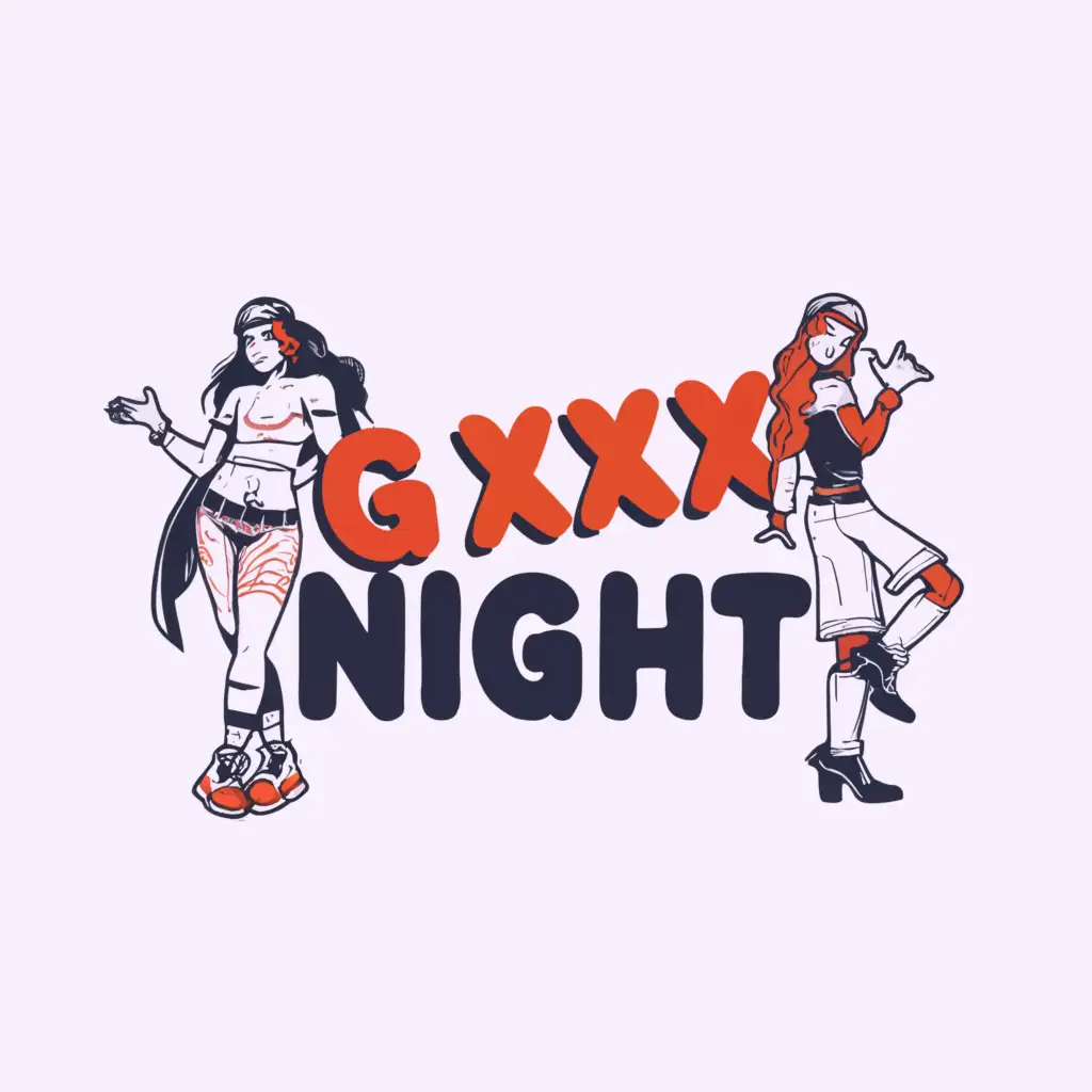 LOGO-Design-for-Gxxxnight-Elegant-Text-with-Show-Girls-Symbol-on-a-Clear-Background