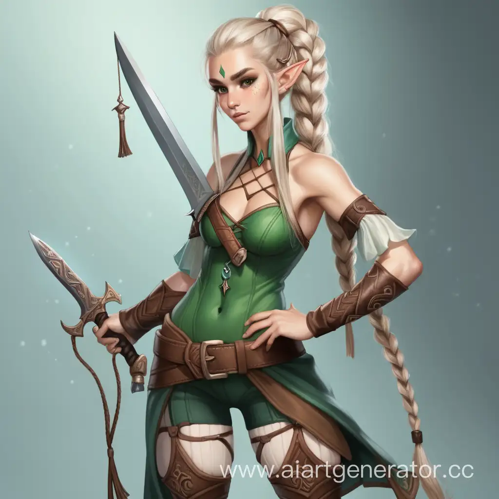 Fierce-Elf-Warrior-with-Dagger-in-Hand-and-Scars-on-the-Battlefield