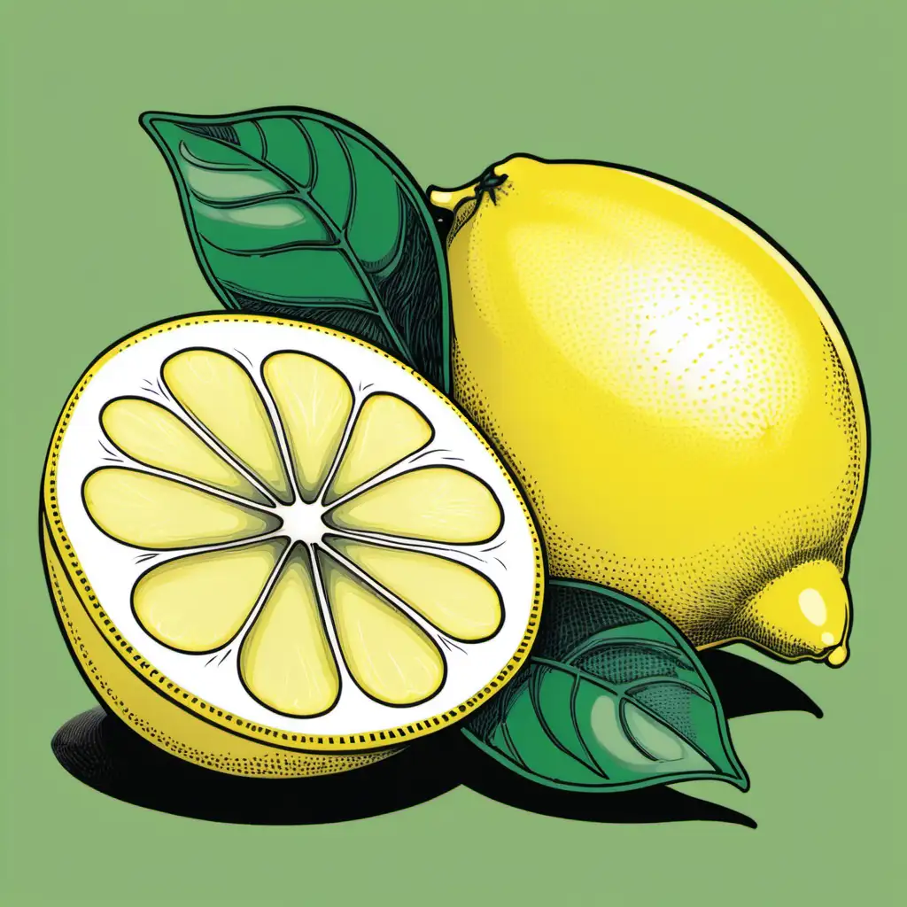 Vibrant Lemon Coloring Page
