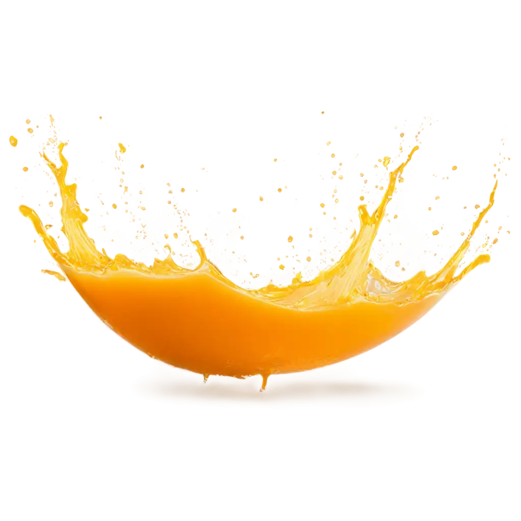 Orange juice splashes