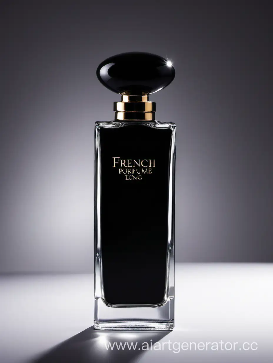 French perfume long luxury BLACK bottle 