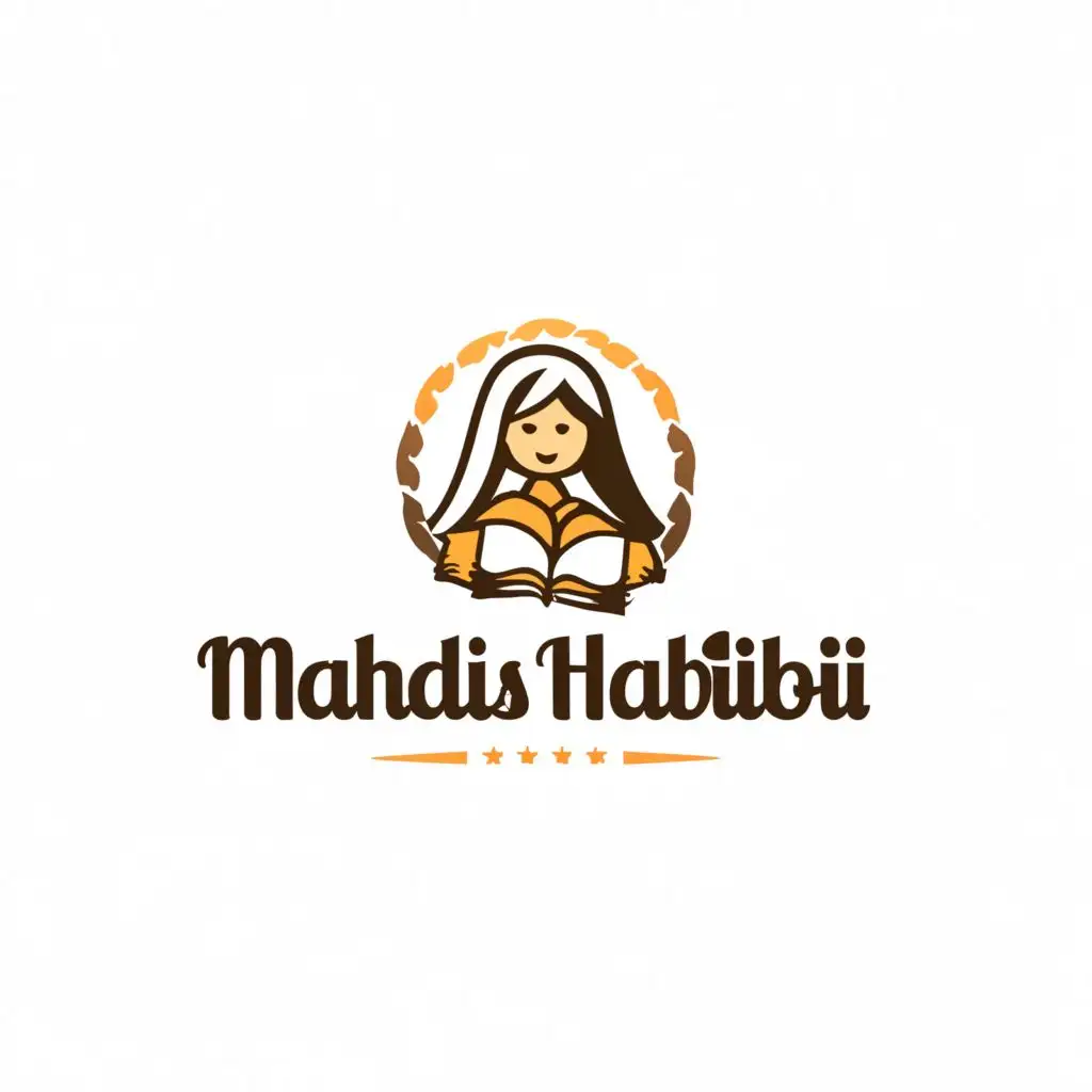 a logo design,with the text "Mahdis Habibi", main symbol:girl,Moderate,be used in Education industry,clear background