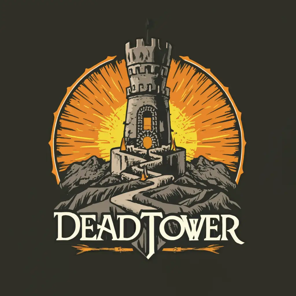 a logo design,with the text "Dead Tower", main symbol:Tower defense,Moderate,be used in Entertainment industry,clear background