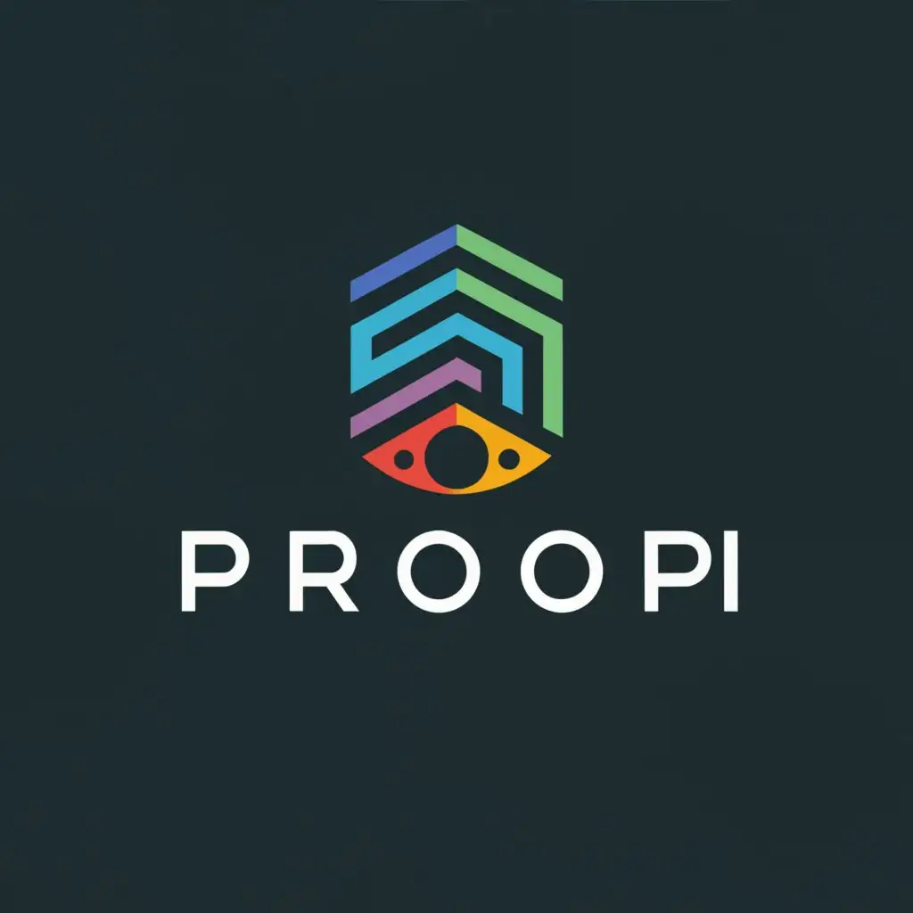 a logo design,with the text "Propi", main symbol:Real Estate using data and AI,Moderate,be used in Real Estate industry,clear background