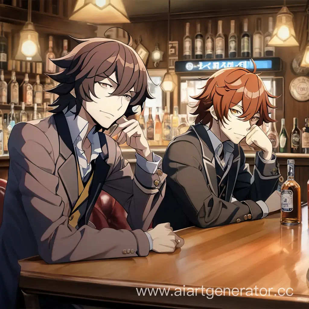 Dazai-and-Chuya-Enjoying-a-Drink-at-a-Cozy-Bar