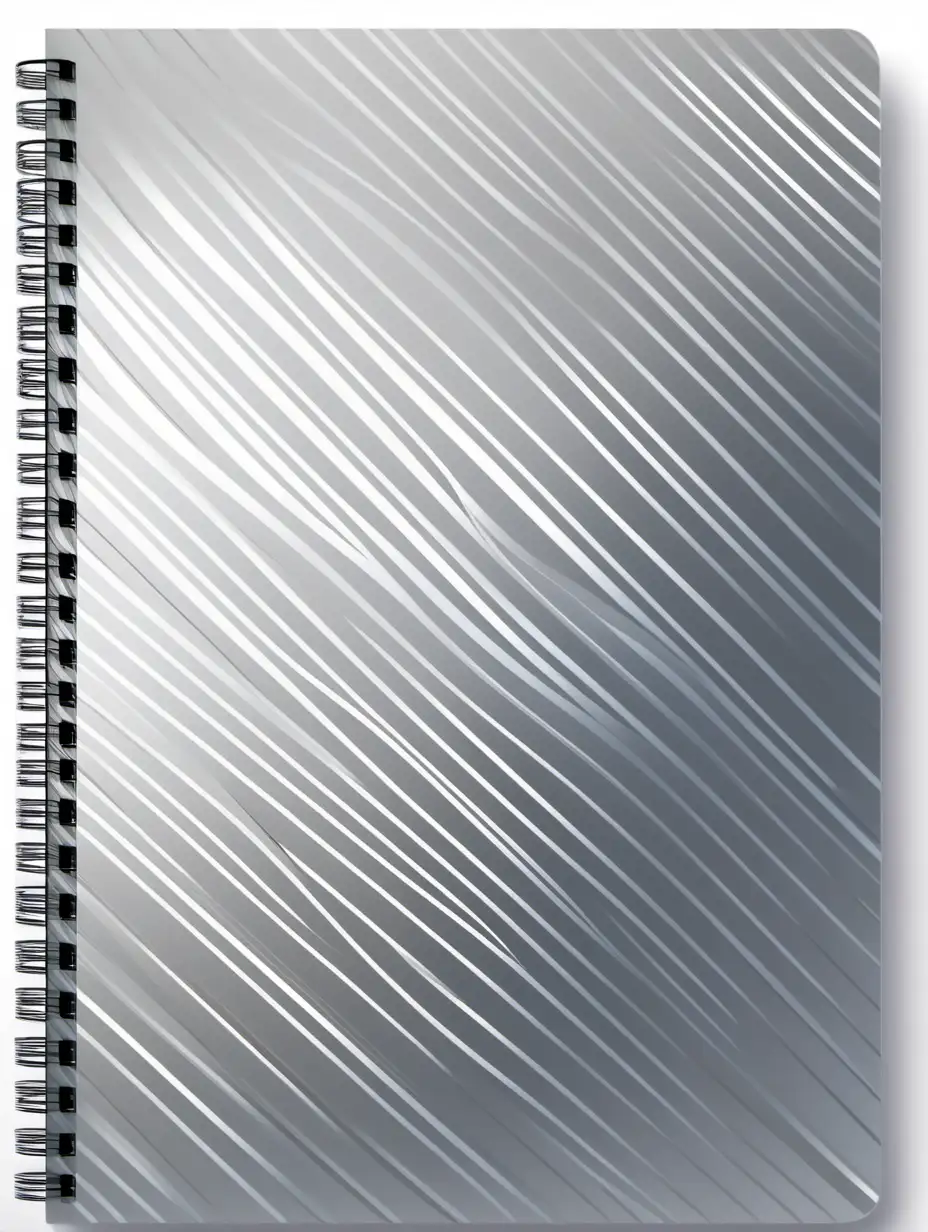 Sophisticated Silver Lines Notebook Design
