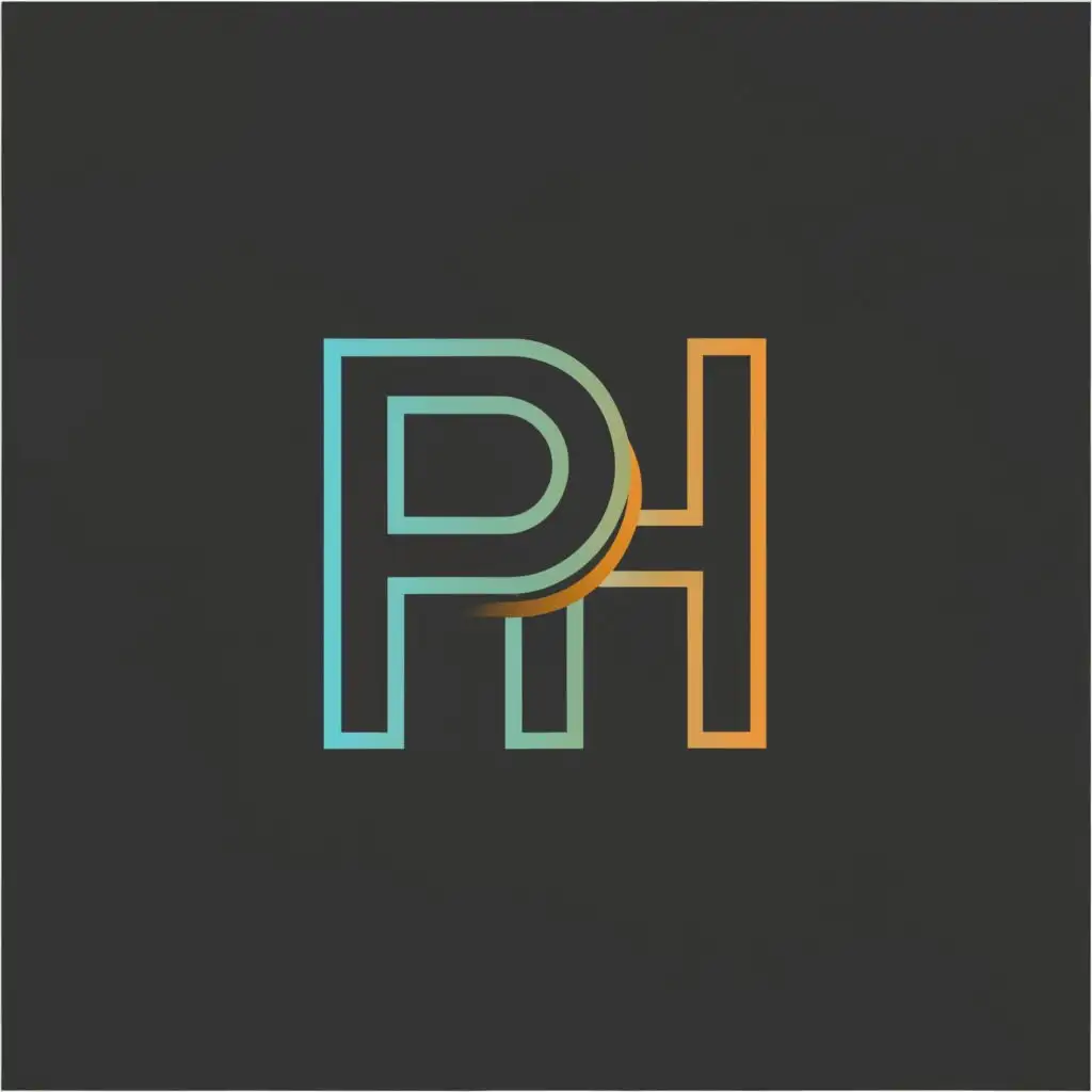 logo, letters, with the text "ph", typography, be used in Retail industry