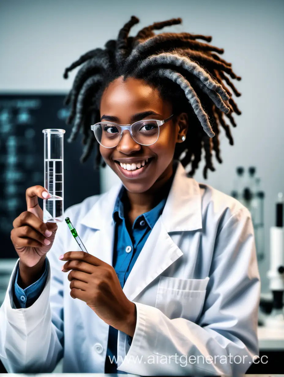 Smiling-Black-Girl-Chemist-with-Dreadlocks-Holding-Test-Tube-and-Diamond