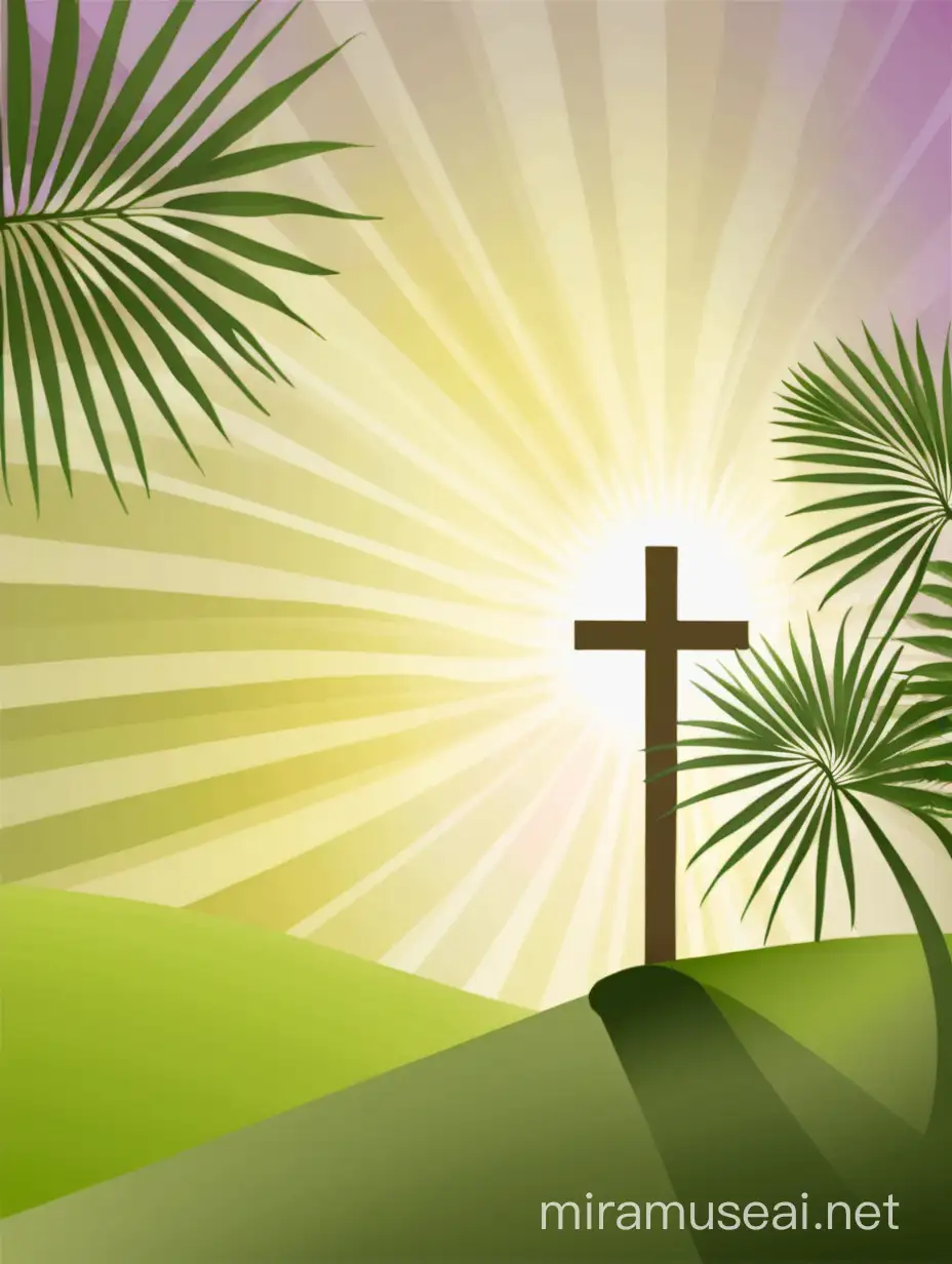 Lent and Palm Sunday Religious Background Illustration