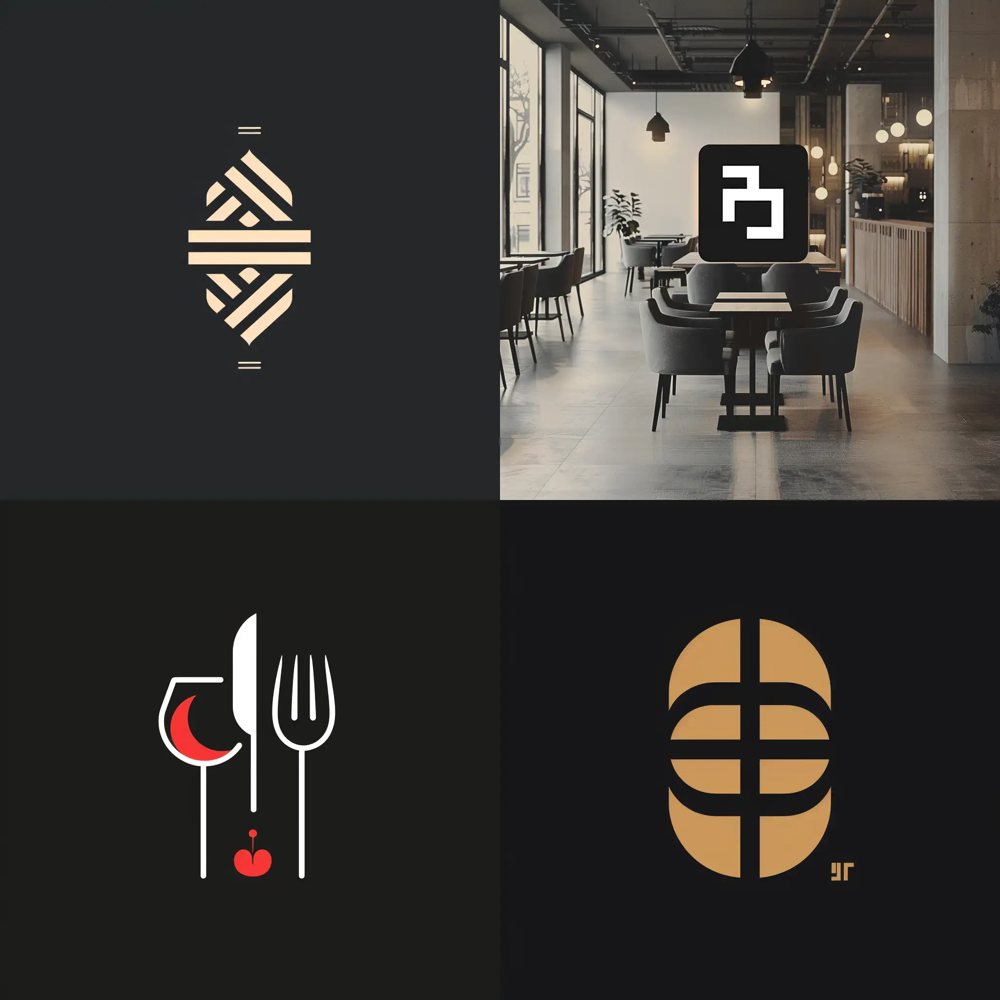 logo, minimalism, from 2 to 6 parts, the main color of the logo - black, the main audience of the site - owners of restaurant chains and stores, for networks of the federal level - heads of IT-departments, style, taste, modernity.