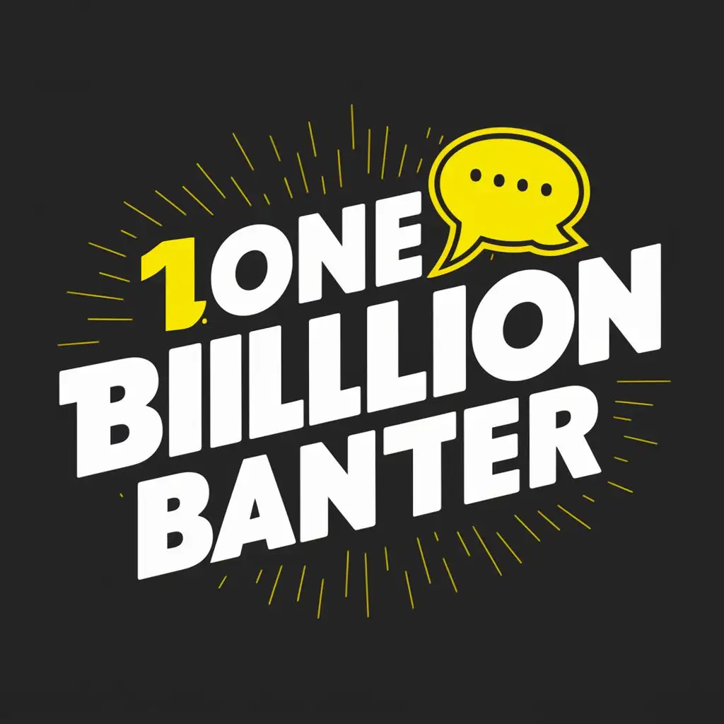 logo, Speech bubbles and 1,000,000,000, with the text "OneBillionBanter", typography