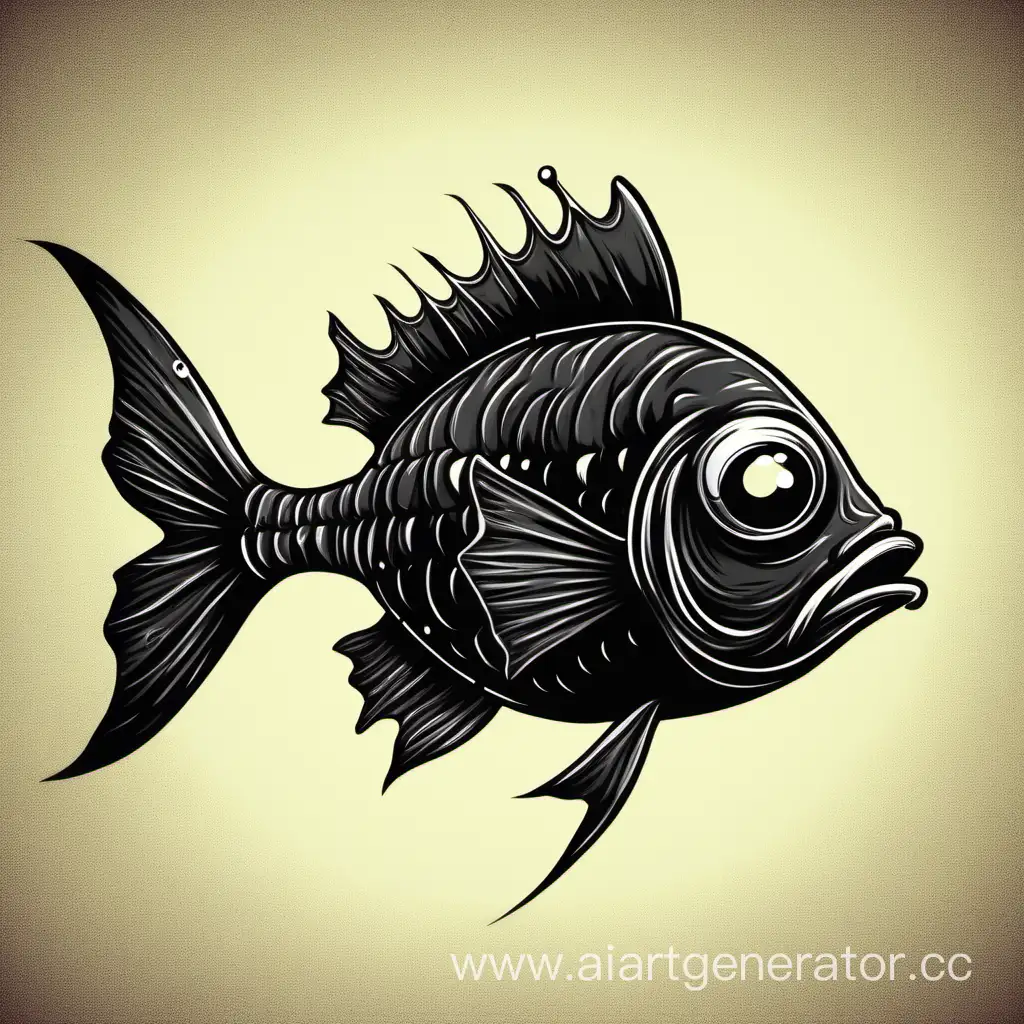 Unique-Pirate-Fish-Black-Telescope-Fish-with-Eyeless-Appearance