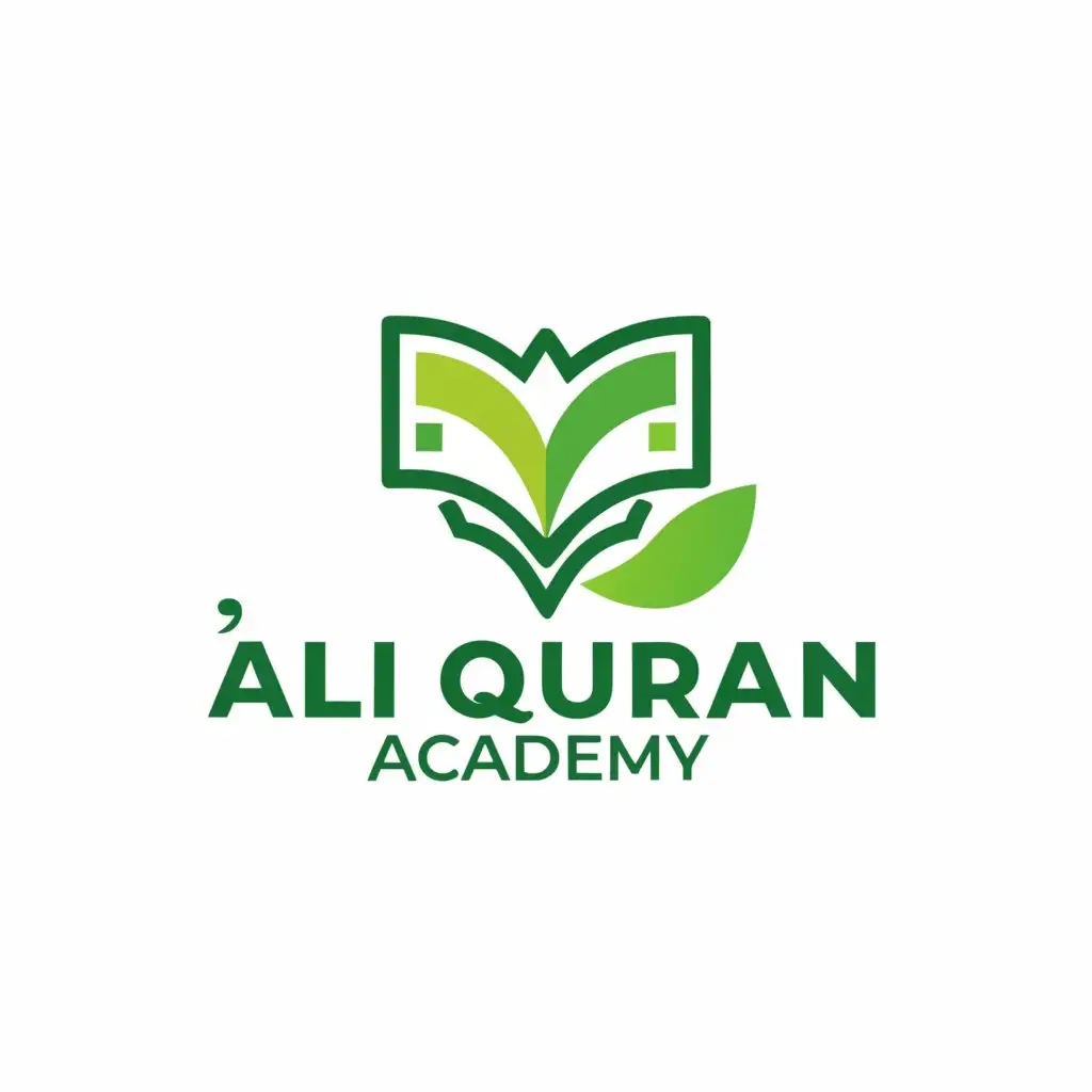 a logo design,with the text "Ali Quran Academy", main symbol:Quran is Life,Moderate,be used in Education industry,clear background