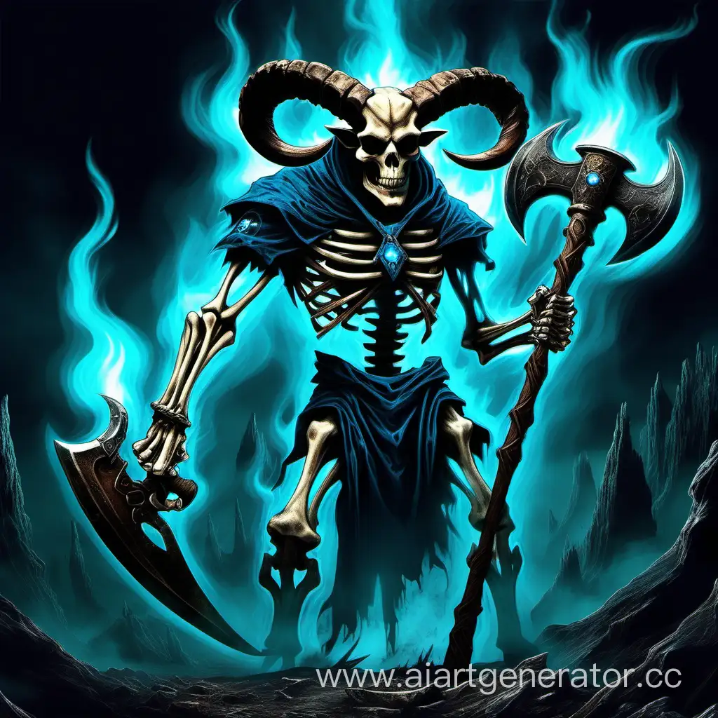 Majestic-Minotaur-Skeleton-Wielding-Glowing-Axe-in-Fantasy-Realm